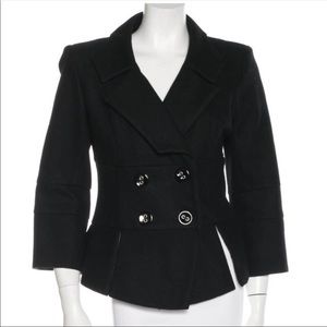 Anne Fontaine Ambra Black Wool Coat